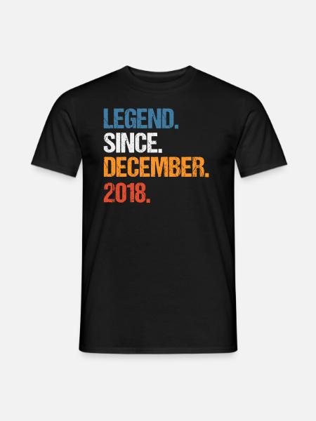 Legend Since December 2018 Birthday - Men's T-Shirt - black