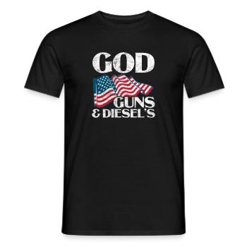 Diesel Amérique - T-shirt homme - noir - Devant - AI Model Male 178 light (178cm)