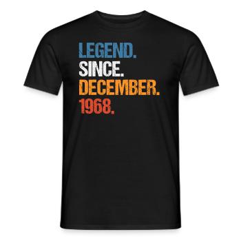 Légende depuis décembre 1968 Anniversaire - T-shirt homme - noir - Devant - AI Model Male 178 light (178cm)