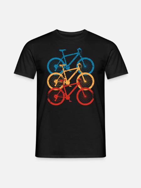 Radfahrer Lustiges Vintage Fahrrad Radfahrer - Männer T-Shirt - Schwarz