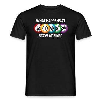 What Happens At Bingo Stays At Bingo - Männer T-Shirt - Schwarz - Vorne - AI Model Male 178 light (178cm)