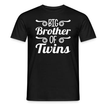 Grand Frère des Jumeaux Großer Bruder - T-shirt homme - noir - Devant - AI Model Male 178 light (178cm)