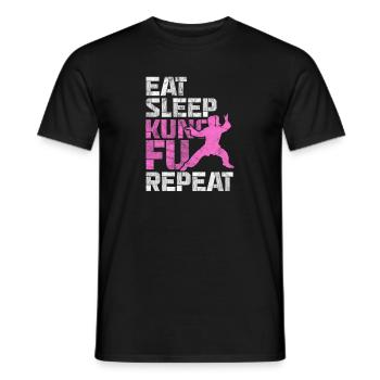 Kung-fu - T-shirt homme - noir - Devant - AI Model Male 178 light (178cm)