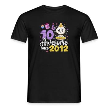 Panda 10th Birthday - Men's T-Shirt - black - Front - AI Model Male 178 light (178cm)