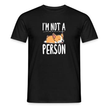 Corgi - Männer T-Shirt - Schwarz - Vorne - AI Model Male 178 light (178cm)