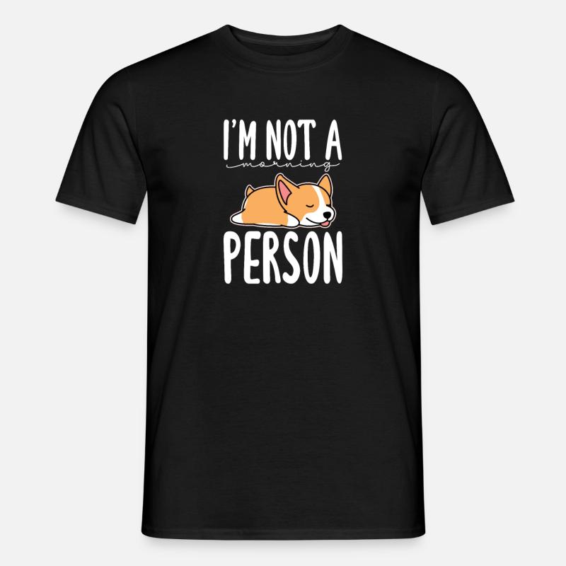 Corgi - Männer T-Shirt - Schwarz