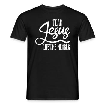 Team Jesus Lifetime Member Christian Jesus - Men's T-Shirt - black - Front - AI Model Male 178 light (178cm)