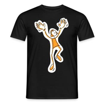 Jubeln heißt feiern, hüpfen, lachen - Männer T-Shirt - Schwarz - Vorne - AI Model Male 178 light (178cm)