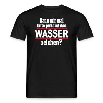 Kann mir mal das WASSER reichen- Spruch lustig - Männer T-Shirt - Schwarz - Vorne - AI Model Male 178 light (178cm)