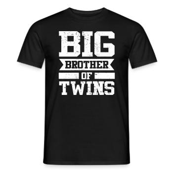 Grand Frère des Jumeaux Großer Bruder - T-shirt homme - noir - Devant - AI Model Male 178 light (178cm)