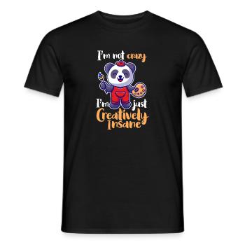Panda Panda Bear Bear Animal Pandas Gift - Men's T-Shirt - black - Front - AI Model Male 178 light (178cm)