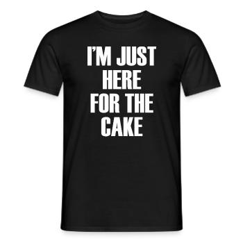 Im Just Here For The Cake - Men's T-Shirt - black - Front - AI Model Male 178 light (178cm)