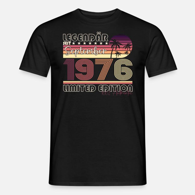 Legendär September 1976 46. Geburtstag Geschenk - Männer T-Shirt - Schwarz