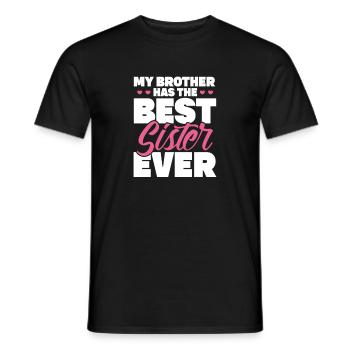 Big Brother Sibling Sister Gift - Men's T-Shirt - black - Front - AI Model Male 178 light (178cm)