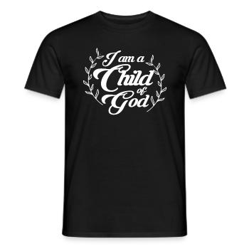 Je suis un enfant de Dieu Chrétien Jésus Religion - T-shirt homme - noir - Devant - AI Model Male 178 light (178cm)
