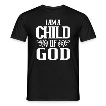 Je suis un enfant de Dieu Chrétien Jésus Religion - T-shirt homme - noir - Devant - AI Model Male 178 light (178cm)