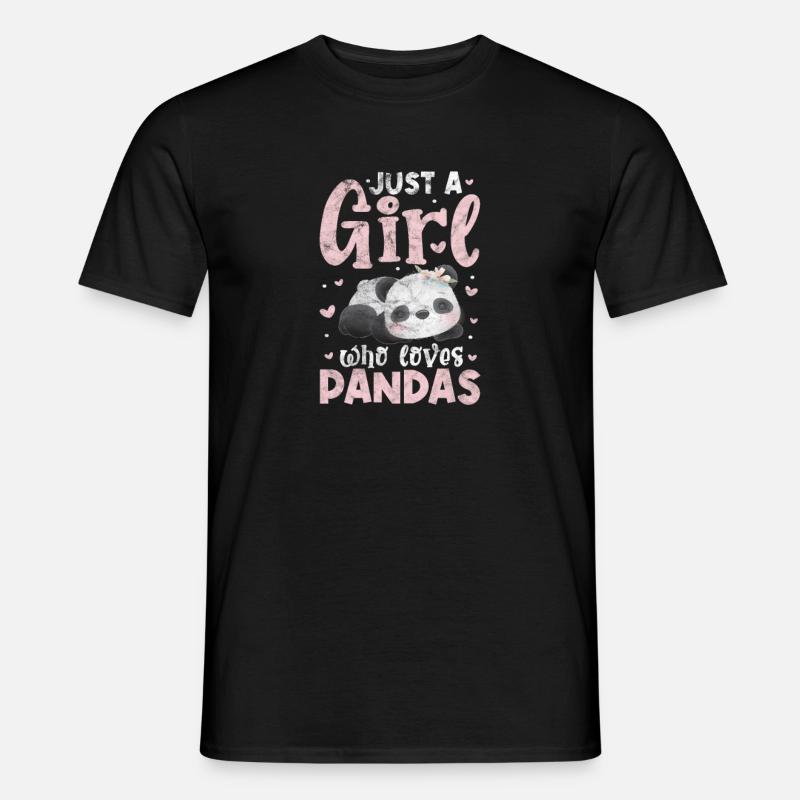 Panda - Männer T-Shirt - Schwarz