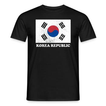 Korean Korean Republic Flag Pride Korean Flag - Men's T-Shirt - black - Front - AI Model Male 178 light (178cm)