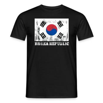 Korean Korean Republic Flag Pride Korean Flag - Men's T-Shirt - black - Front - AI Model Male 178 light (178cm)