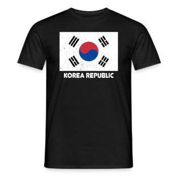 Korean Korean Republic Flag Pride Korean Flag - Men's T-Shirt - black - Front - AI Model Male 178 light (178cm)