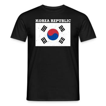 Korean Korean Republic Flag Pride Korean Flag - Men's T-Shirt - black - Front - AI Model Male 178 light (178cm)