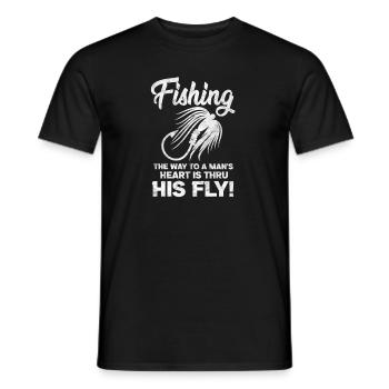 Angler - Men's T-Shirt - black - Front - AI Model Male 178 light (178cm)