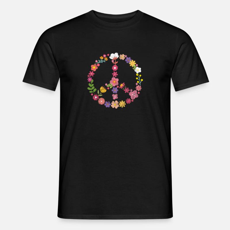Hippie - Männer T-Shirt - Schwarz