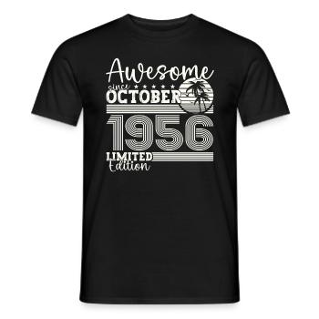 Großartig Oktober 1956 66. Geburtstag Geschenk - Männer T-Shirt - Schwarz - Vorne - AI Model Male 178 light (178cm)