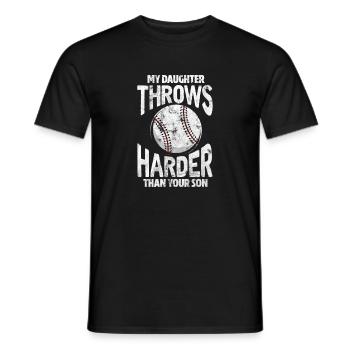 Fille de Softball - T-shirt homme - noir - Devant - AI Model Male 178 light (178cm)