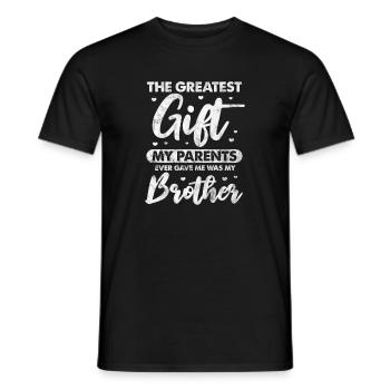 Brother - Men's T-Shirt - black - Front - AI Model Male 178 light (178cm)