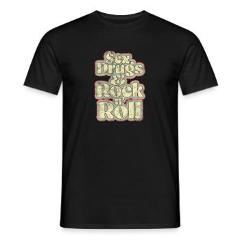 Hippie - T-shirt homme - noir - Devant - AI Model Male 178 light (178cm)