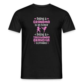 Taekwondo Grand-mère - T-shirt homme - noir - Devant - AI Model Male 178 light (178cm)