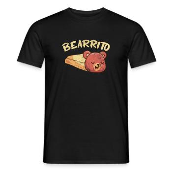 Teddybär Burrito - Männer T-Shirt - Schwarz - Vorne - AI Model Male 178 light (178cm)