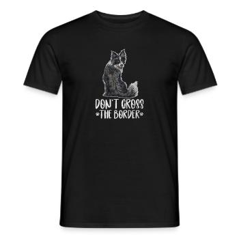 Border Collie - Men's T-Shirt - black - Front - AI Model Male 178 light (178cm)