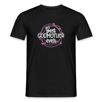 Marraine Tante Marraine Baptême Nièce Neveu Cadeau - T-shirt homme - noir - Devant - AI Model Male 178 light (178cm)