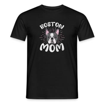 Boston Terrier Mom - Men's T-Shirt - black - Front - AI Model Male 178 light (178cm)
