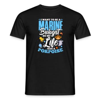 Marine biology - Men's T-Shirt - black - Front - AI Model Male 178 light (178cm)