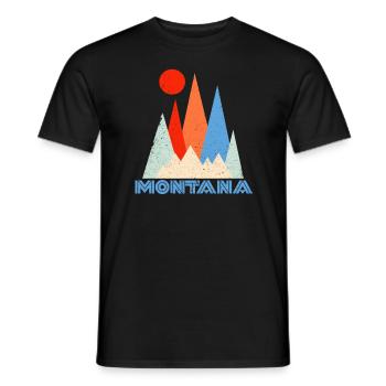Montana Amérique USA Helena Mountains Cadeau - T-shirt homme - noir - Devant - AI Model Male 178 light (178cm)