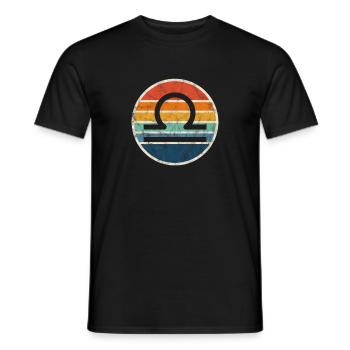 Libra Zodiac Sign Horoscope Astrology Gift - Men's T-Shirt - black - Front - AI Model Male 178 light (178cm)