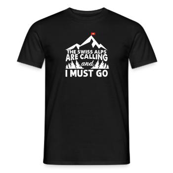 Suisse - T-shirt homme - noir - Devant - AI Model Male 178 light (178cm)