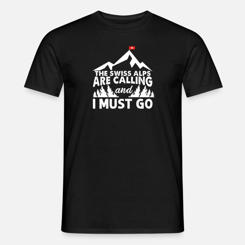 Schweiz - Männer T-Shirt - Schwarz