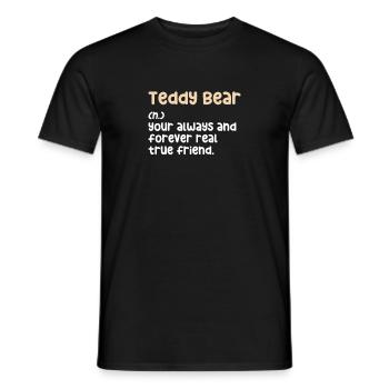 Teddy Bear Bear Teddy Stuffed Animal Kids Gift - Men's T-Shirt - black - Front - AI Model Male 178 light (178cm)