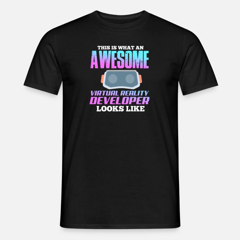 VR Virtual Reality - Männer T-Shirt - Schwarz