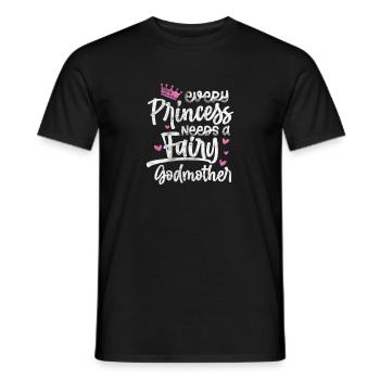 Marraine Tante Marraine Baptême Nièce Neveu Cadeau - T-shirt homme - noir - Devant - AI Model Male 178 light (178cm)