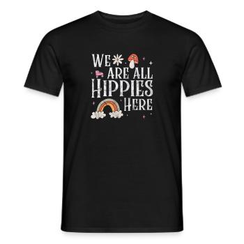Hippy - Men's T-Shirt - black - Front - AI Model Male 178 light (178cm)