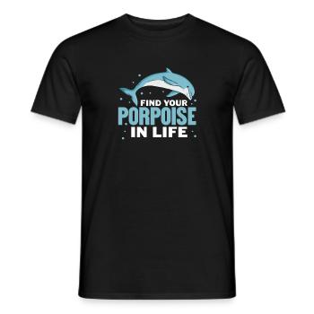Marine biology - Men's T-Shirt - black - Front - AI Model Male 178 light (178cm)