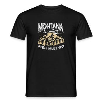 Montana Amérique USA Helena Mountains Cadeau - T-shirt homme - noir - Devant - AI Model Male 178 light (178cm)