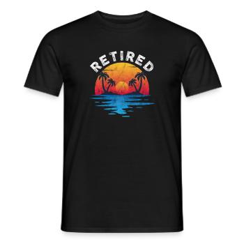 Retirement - Men's T-Shirt - black - Front - AI Model Male 178 light (178cm)