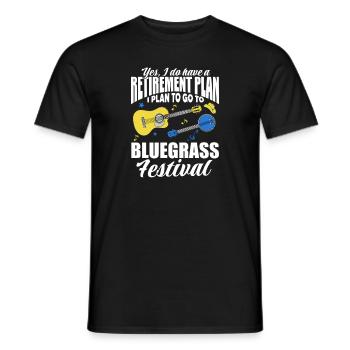Ruhestand Bluegrass Festival Rente Geschenk - Männer T-Shirt - Schwarz - Vorne - AI Model Male 178 light (178cm)