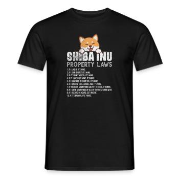 Shiba Inu Dog Dog Lover Dog Breed Gift - Men's T-Shirt - black - Front - AI Model Male 178 light (178cm)